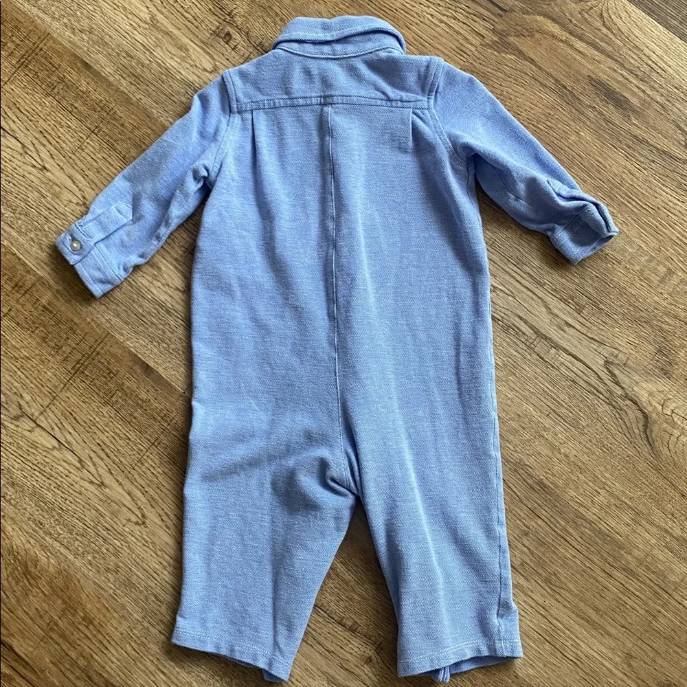 Ralph Lauren Knit Cotton Oxford Coverall 9 month